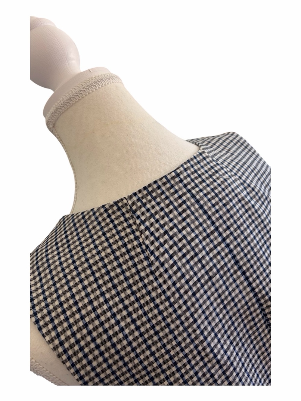 Madewell Sz 12 Waisted Houndstooth Vest In Yarn Die Wool Blend 4 Buttons Lined - Picture 7 of 12